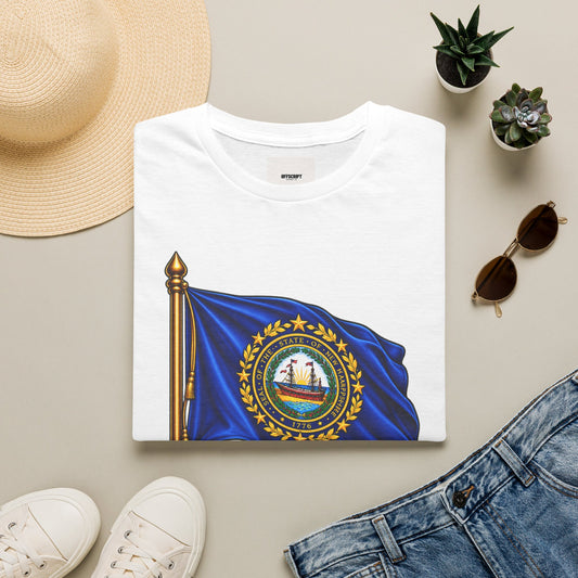 New Hampshire Flag T-Shirt — "Live Free or Die" State Pride Tee