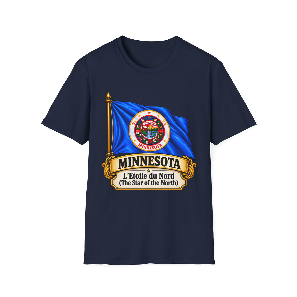 Minnesota Flag T-Shirt — "L'Étoile du Nord" State Pride Tee