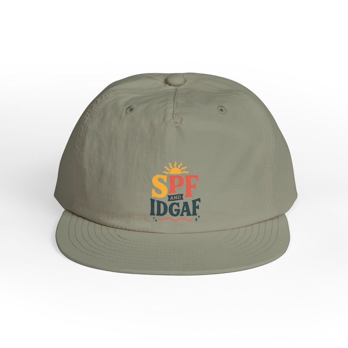 SPF IDGAF Surf Cap | Retro Sun Typography Hat