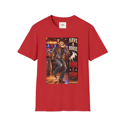 Save a Horse Ride a Cowboy T-Shirt — Country Western Cowboy Graphic Tee