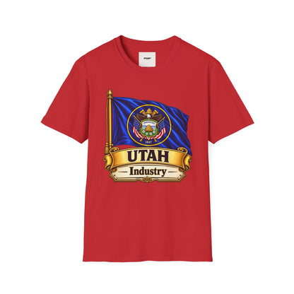 Utah State Flag T-Shirt — 'Utah Industry' Retro Flag Tee