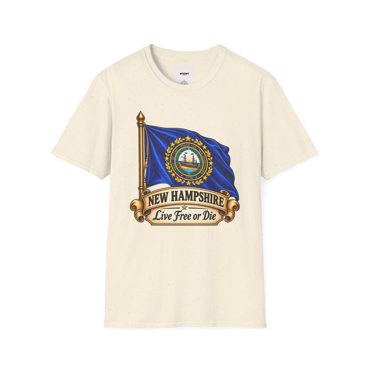 New Hampshire Flag T-Shirt — "Live Free or Die" State Pride Tee