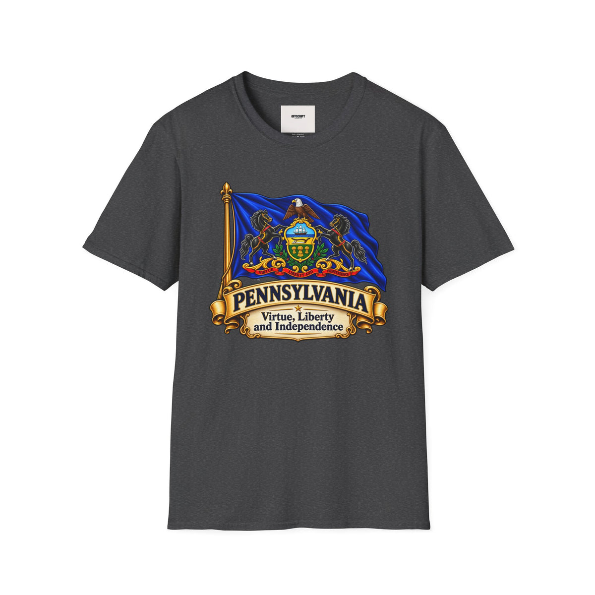 Pennsylvania Flag T‑Shirt — Vintage State Crest Tee
