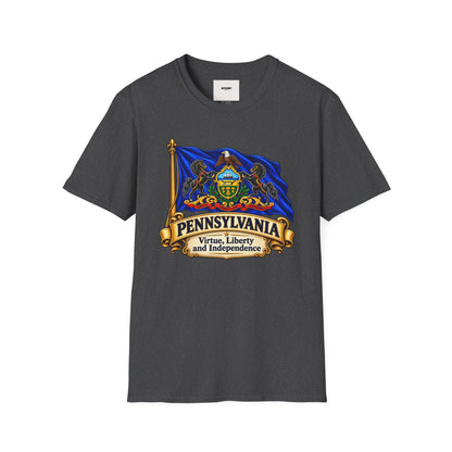 Pennsylvania Flag T‑Shirt — Vintage State Crest Tee