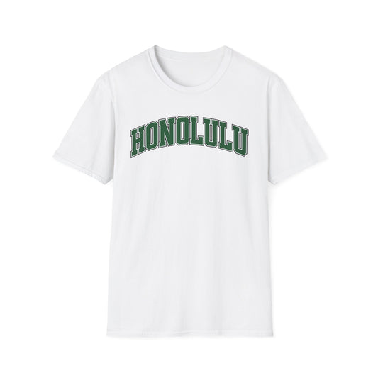 Honolulu Arch Logo T-Shirt — Vintage Collegiate Hawaii Tee