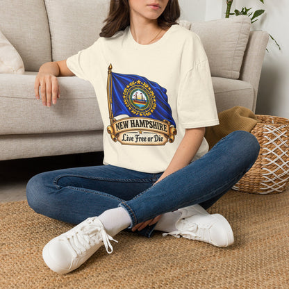 New Hampshire Flag T-Shirt — "Live Free or Die" State Pride Tee