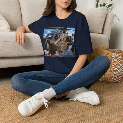 Attack Helicopter Photo T-Shirt — Military Aviator Crew Tee
