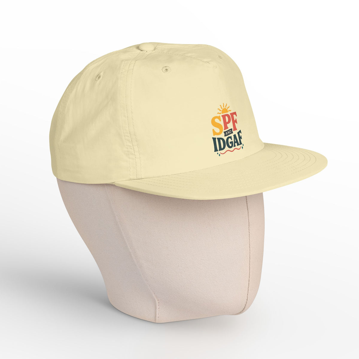 SPF IDGAF Surf Cap | Retro Sun Typography Hat