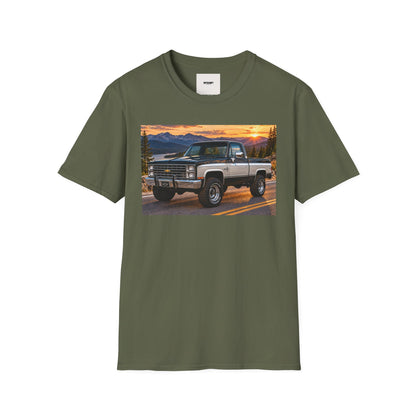 Vintage Chevy Truck T-Shirt — Sunset Mountain Off-Road Tee