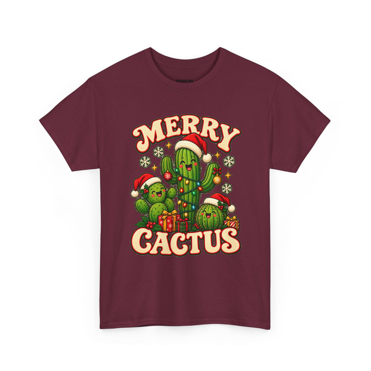 Merry Cactus Christmas Tee — Festive Holiday Cactus Shirt