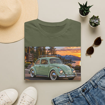 Classic VW Beetle Sunset T-Shirt — Vintage Car Lover Tee