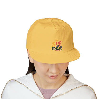 SPF IDGAF Surf Cap | Retro Sun Typography Hat