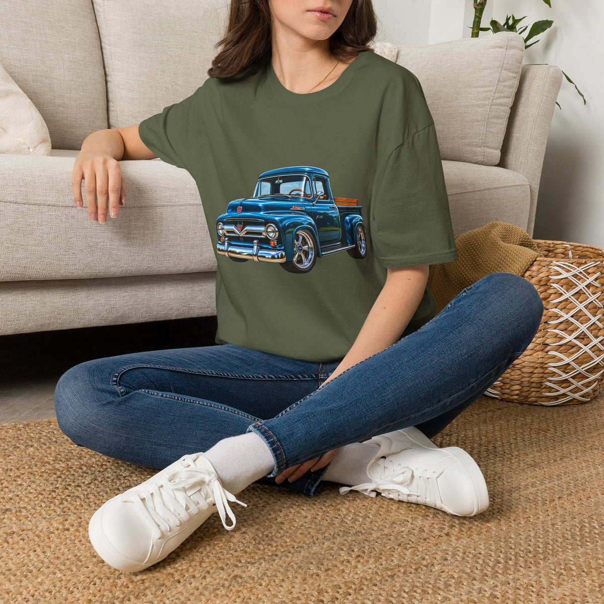 Vintage Blue Pickup T‑Shirt — Classic Retro Truck Graphic Tee
