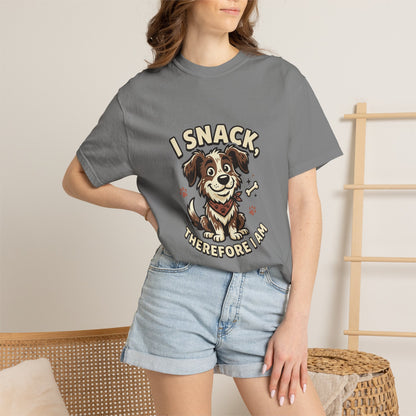 I Snack Therefore I Am Dog T-Shirt