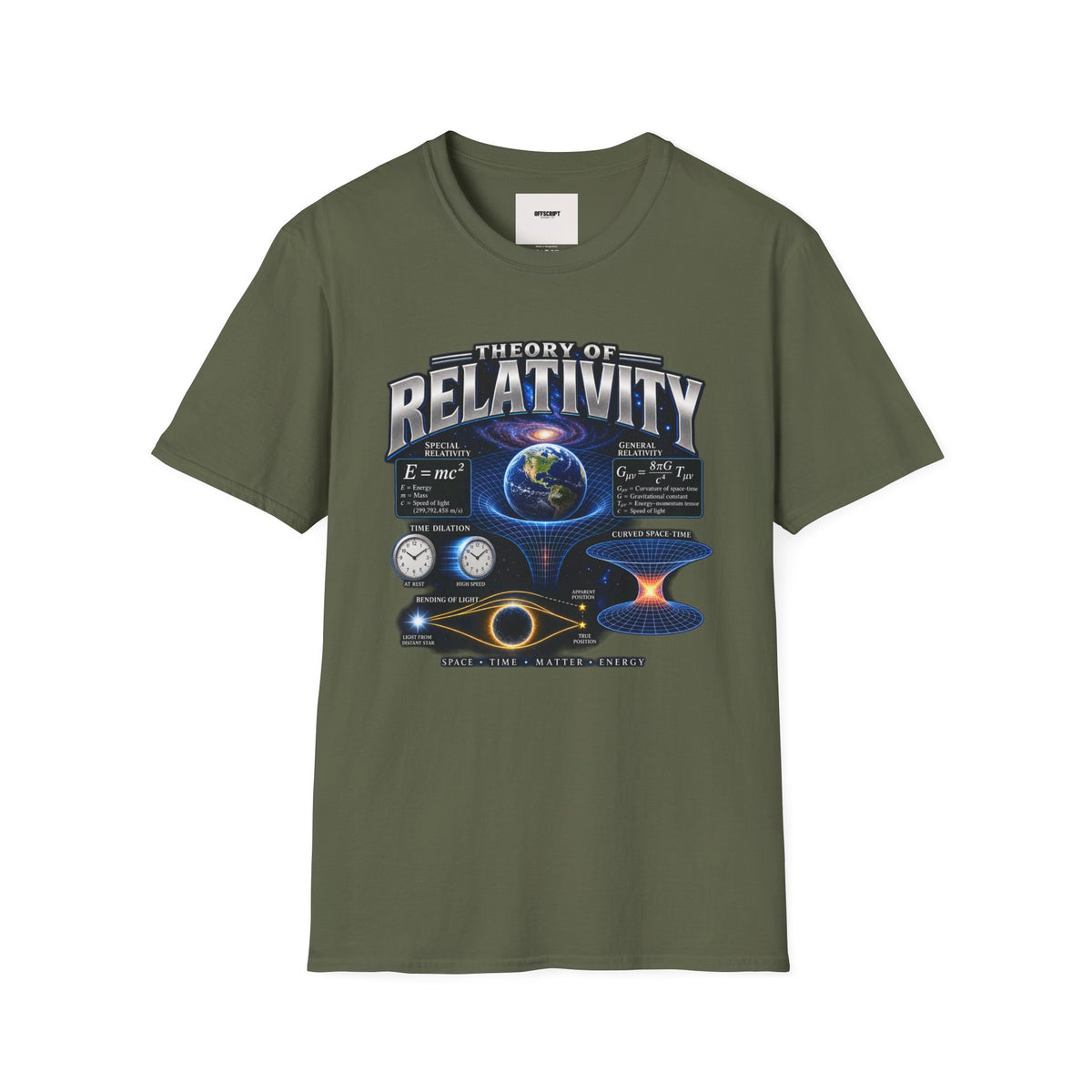 Theory of Relativity T-Shirt — Science Graphic Tee with Earth & Equations