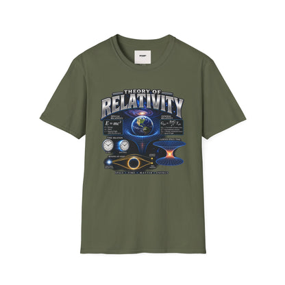 Theory of Relativity T-Shirt — Science Graphic Tee with Earth & Equations