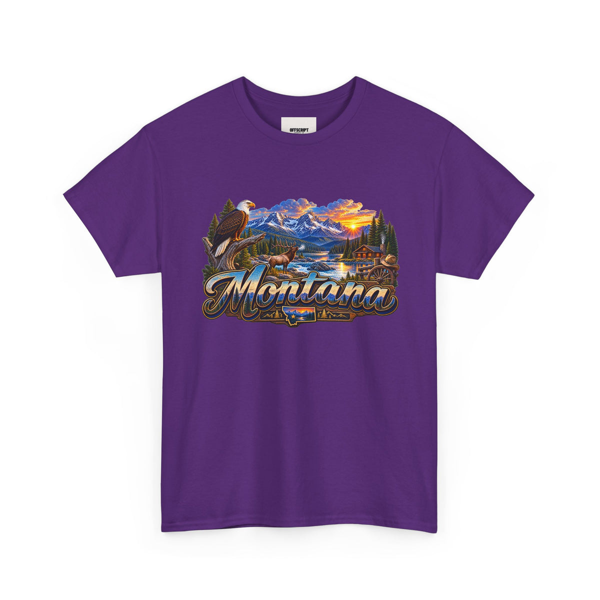 Montana Scenic T-Shirt – Vintage Mountain Lake Graphic Tee