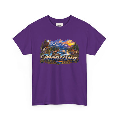 Montana Scenic T-Shirt – Vintage Mountain Lake Graphic Tee
