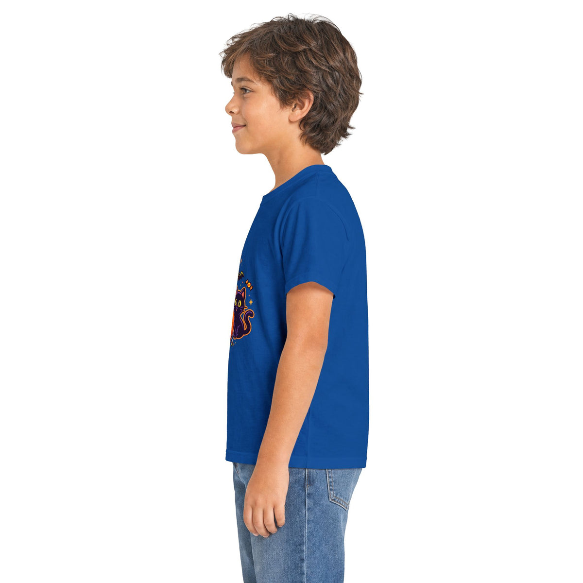 Kids Halloween Tee - Cute Ghost, Jack-O'-Lantern & Black Cat Shirt for Children