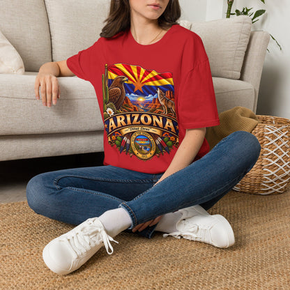 Arizona State T-Shirt — Desert Eagle & Coyote Flag Design