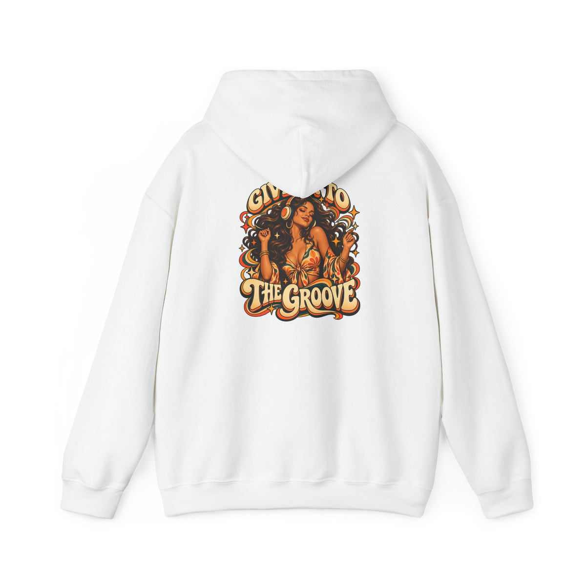 Hoodie — Give Into The Groove Retro Disco Graphic Hoodie