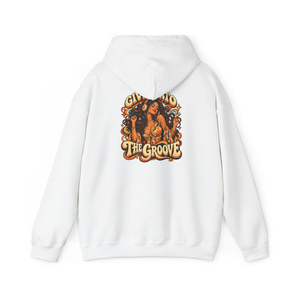 Hoodie — Give Into The Groove Retro Disco Graphic Hoodie