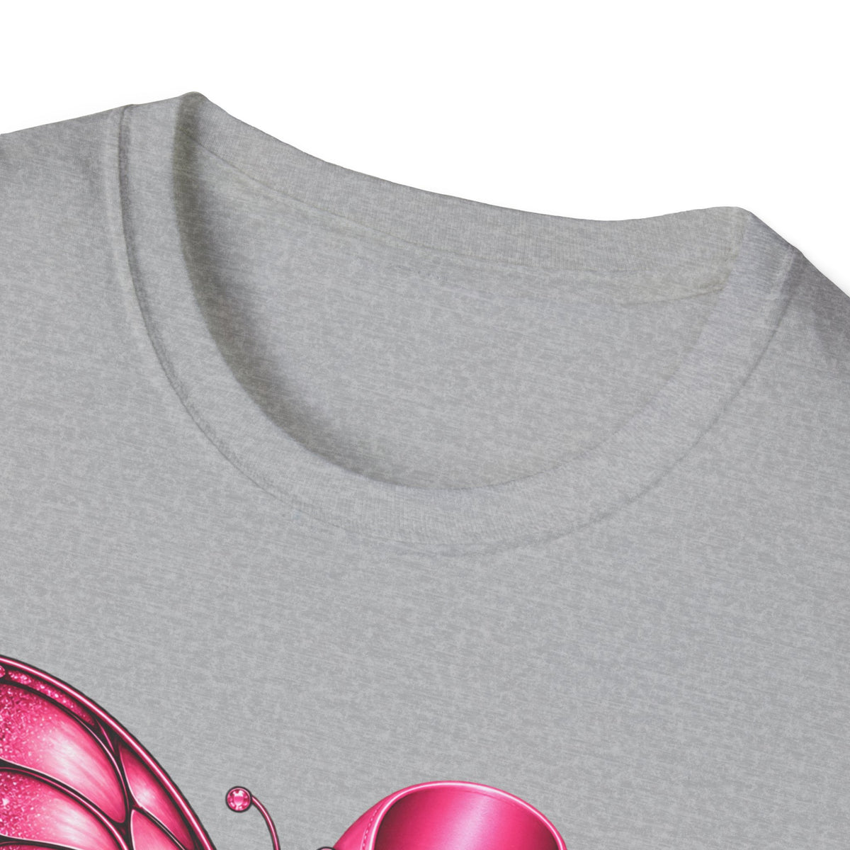 Pink Ribbon Butterfly Breast Cancer Awareness T-Shirt | Support Ribbon Tee