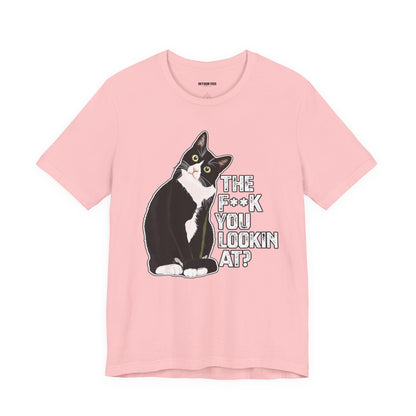 Tuxedo Cat Tee — "The F*ck You Lookin' At?" Graphic Shirt