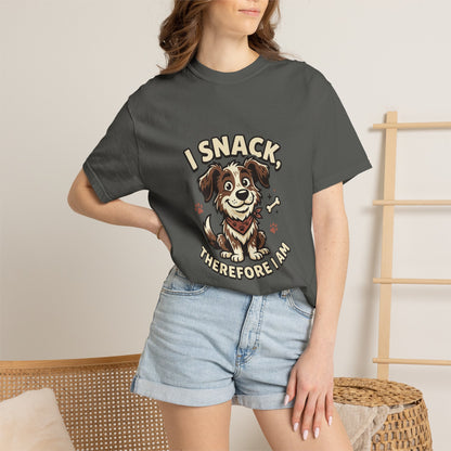 I Snack Therefore I Am Dog T-Shirt