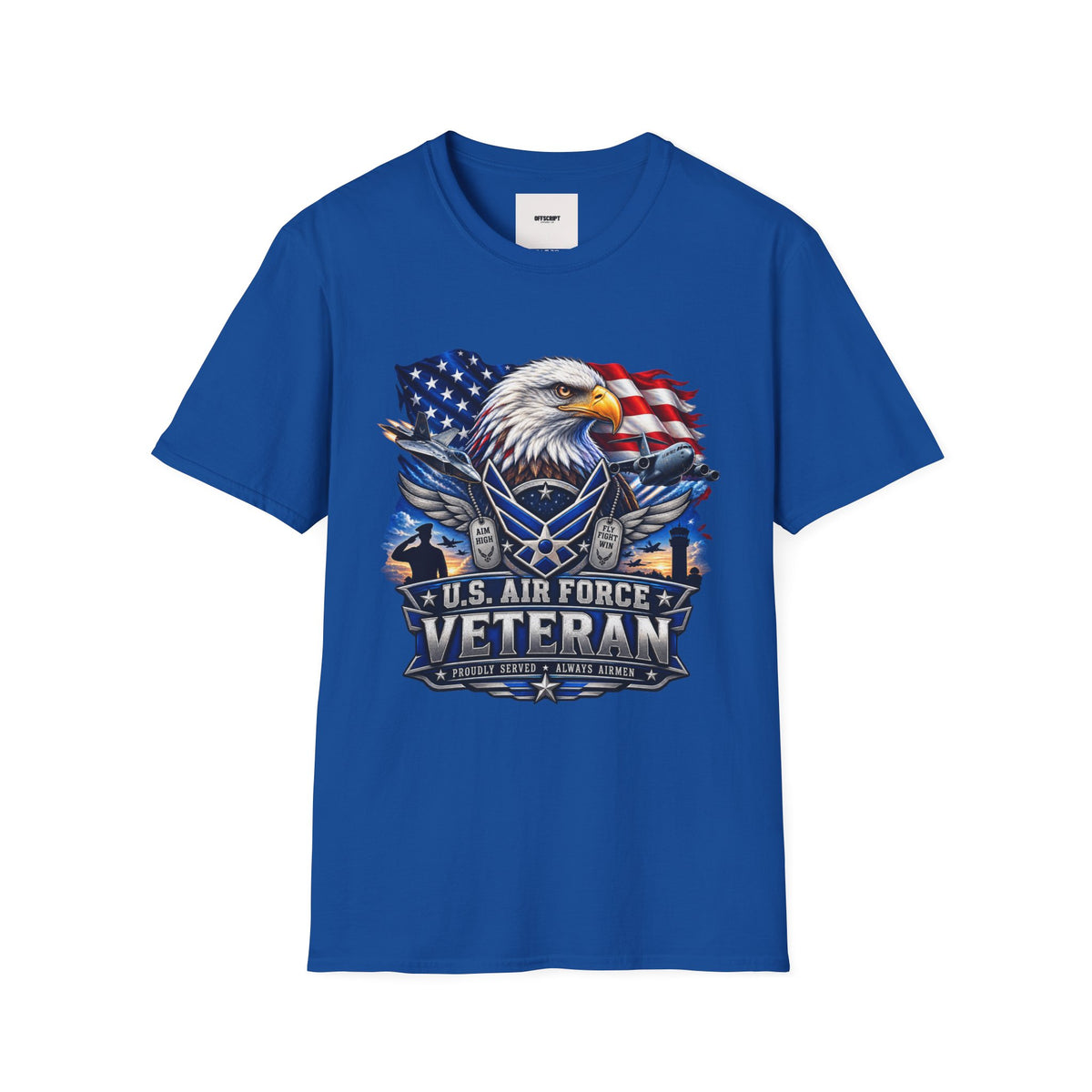 Air Force Veteran Eagle T‑Shirt — U.S. Flag Military Tribute