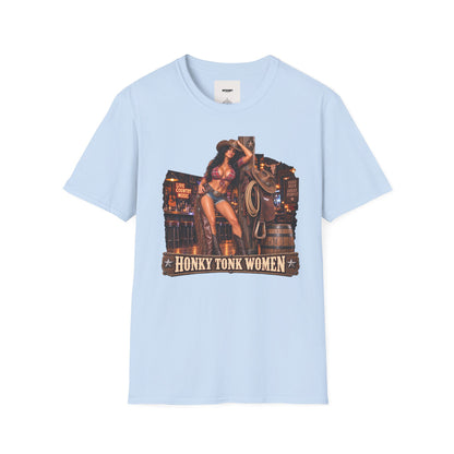 Honky Tonk Women T-Shirt — Retro Cowgirl Pinup Graphic Tee