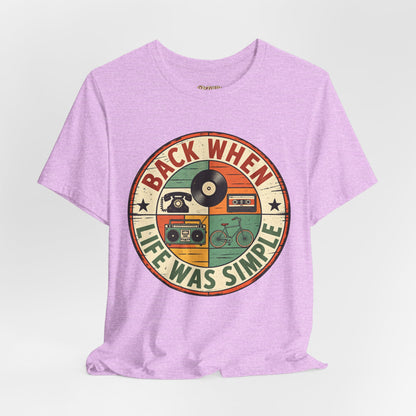 Back When Life Was Simple Vintage Retro T-Shirt