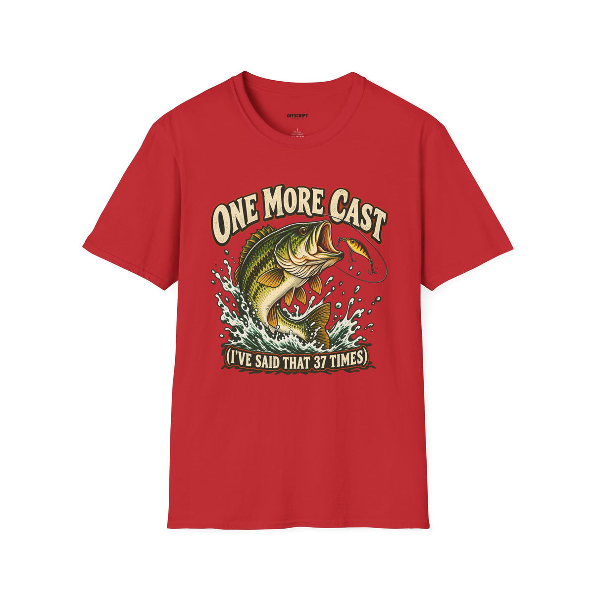 Fishing T-Shirt — "One More Cast" Bass Graphic Tee