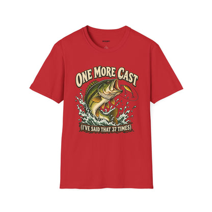 Fishing T-Shirt — "One More Cast" Bass Graphic Tee