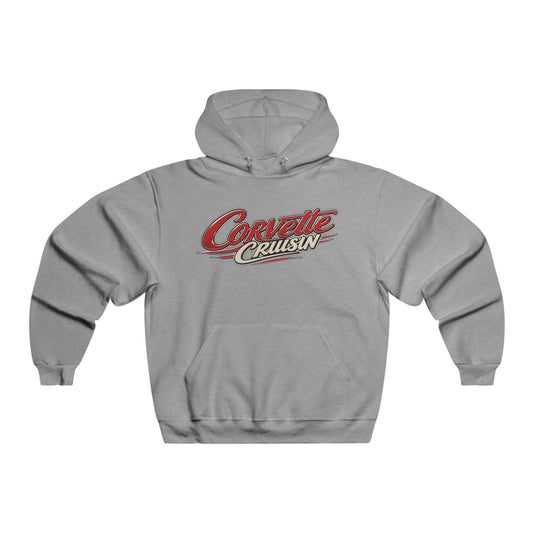 Corvette Cruisin' Hoodie — Vintage Red Corvette Graphic Sweatshirt