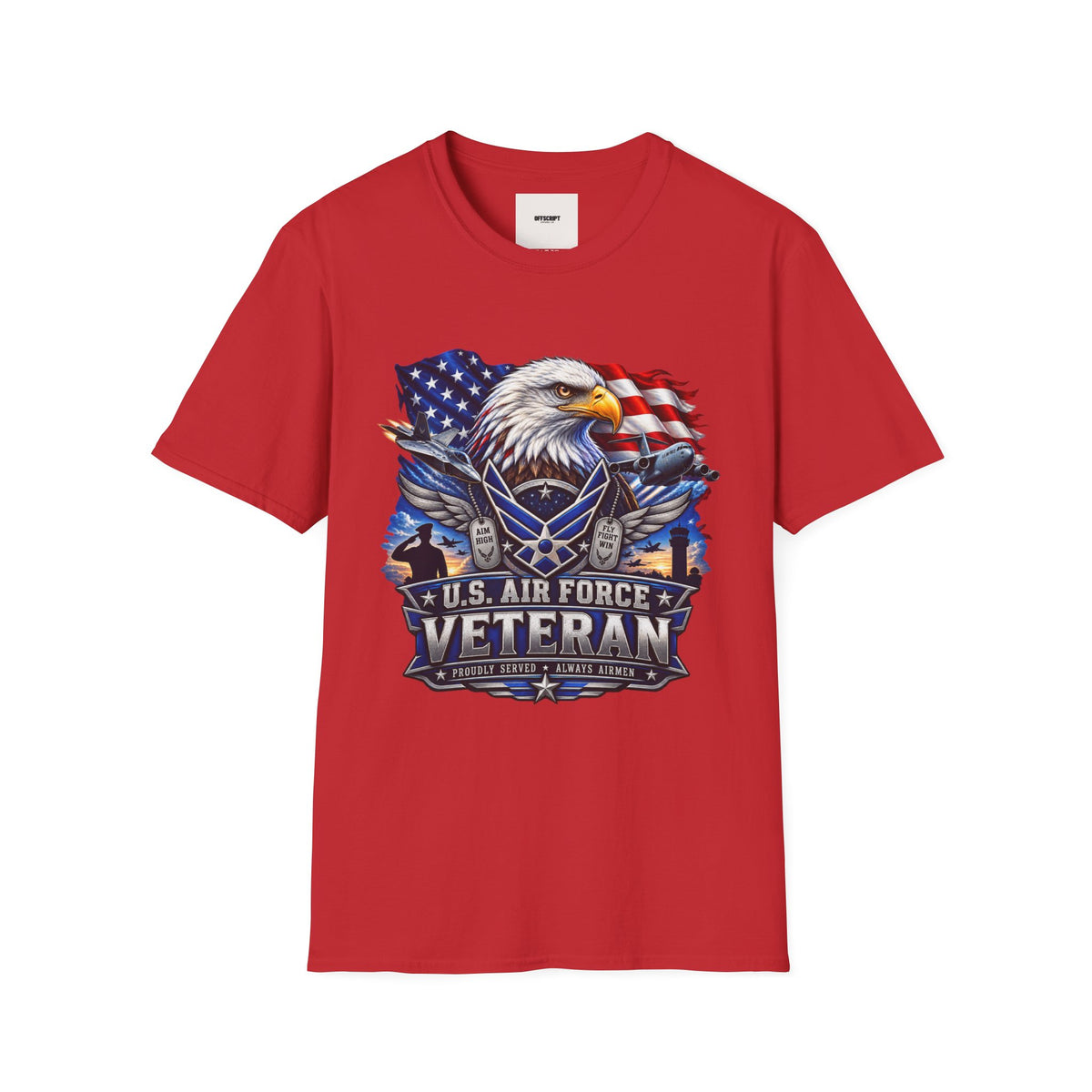 Air Force Veteran Eagle T‑Shirt — U.S. Flag Military Tribute