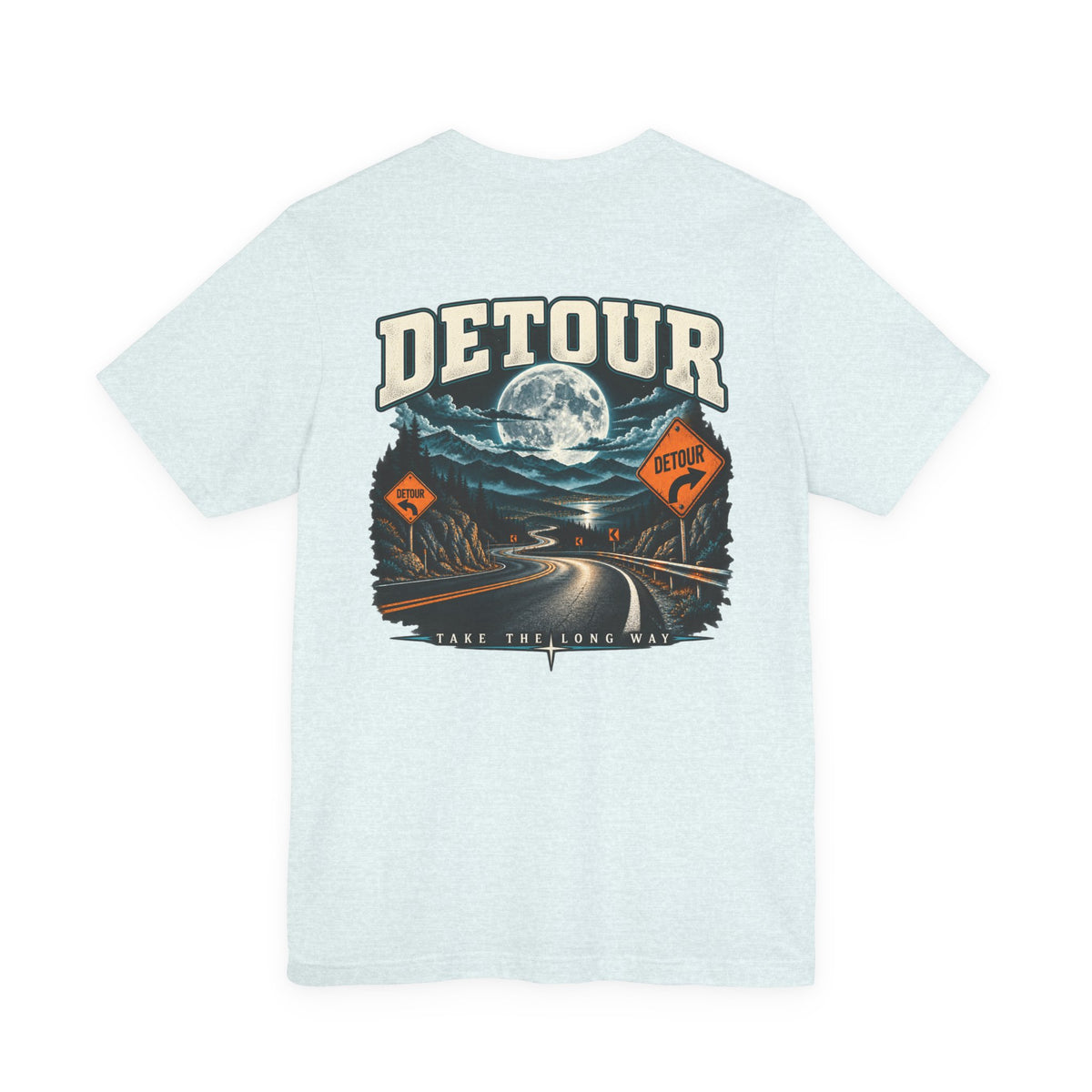 Detour Take the Long Way Road Trip Graphic T-Shirt