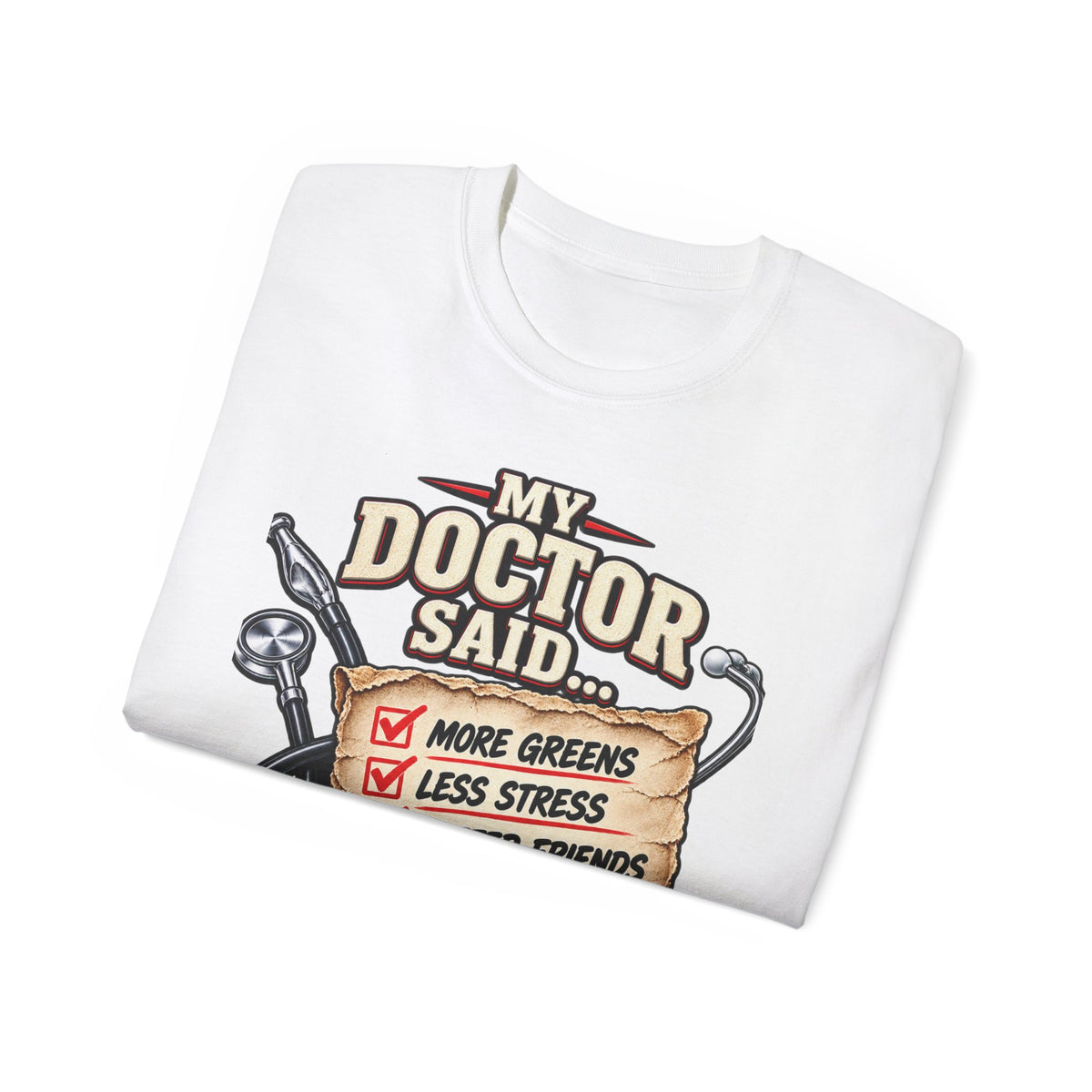 My Doctor Said… Play More Golf T‑Shirt — Funny Golf Checklist Tee