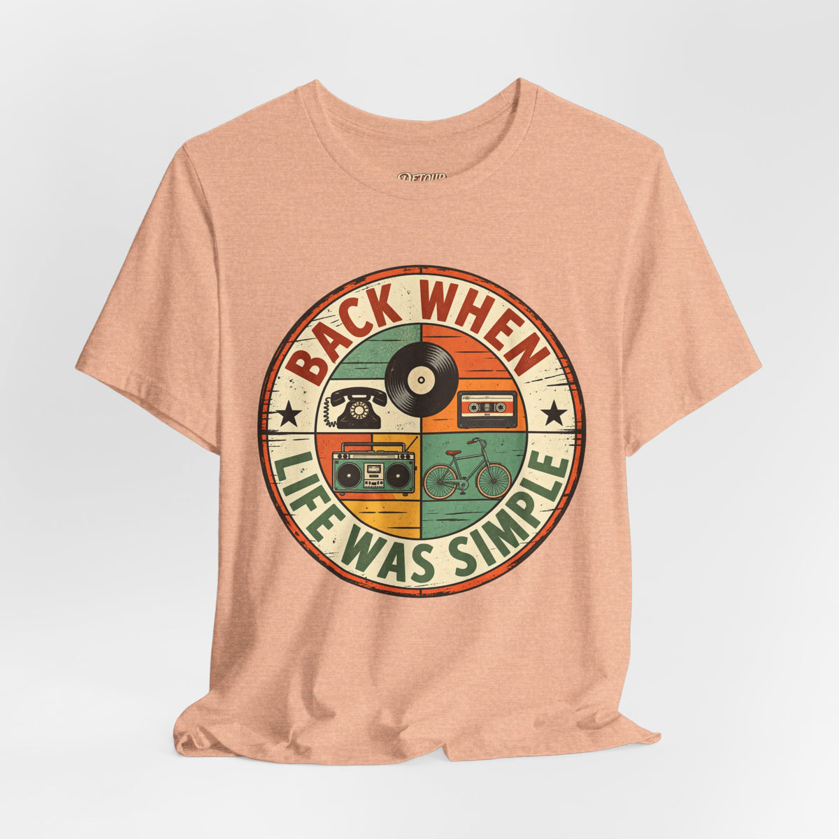 Back When Life Was Simple Vintage Retro T-Shirt