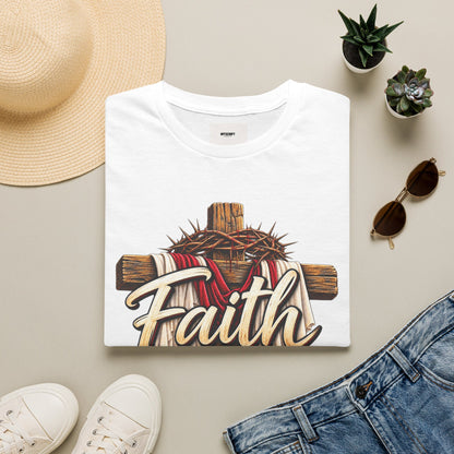 Faith Cross T‑Shirt — "Faith Makes All Things Possible" Christian Tee