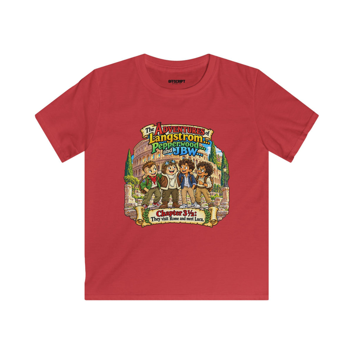 Kids Tee — 'The Adventures of Langstrom & Pepperwood' Illustrated Storybook Design