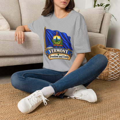 Vermont State Flag T‑Shirt — 'Freedom and Unity' Emblem Tee