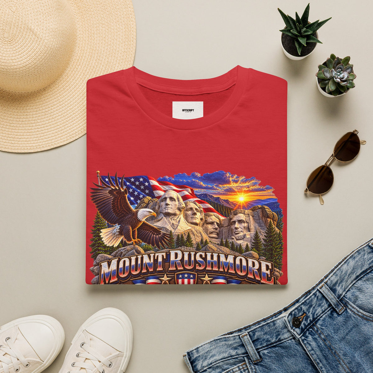 Mount Rushmore Graphic T-Shirt — Patriotic American Landmark Tee