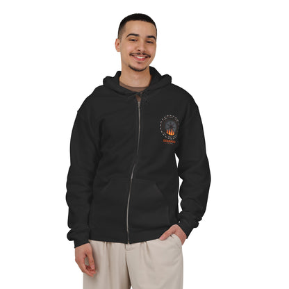 Classic Red Corvette Burnout Zip Hoodie
