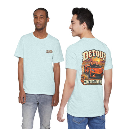 Detour Graphic Tee — 'Detour: Take the Long Way' Vintage Road Trip T‑Shirt