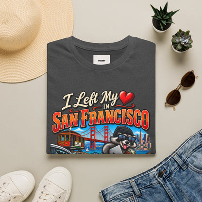 “I Left My Heart in San Francisco” T-Shirt — Vintage Golden Gate Cityscape Tee