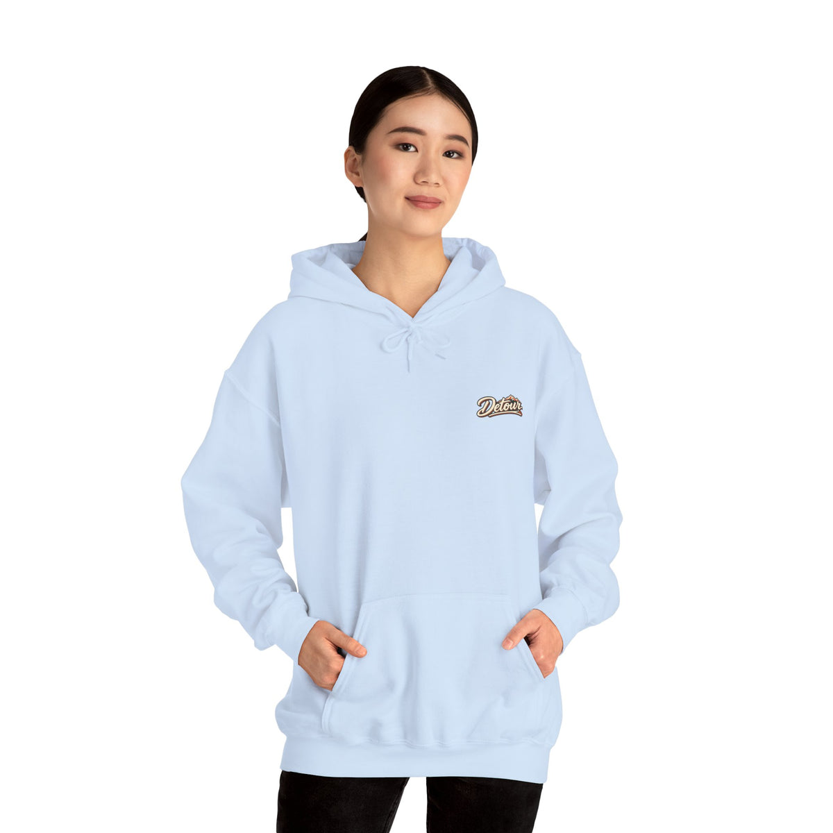 Detour Vintage Hot Rod Hoodie — "Take The Long Way" Classic Car Sweatshirt