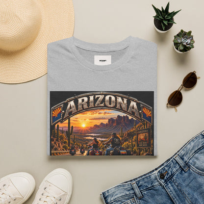 Arizona Bike Week Sunset T-Shirt — Vintage Motorcycle Desert Road Tee