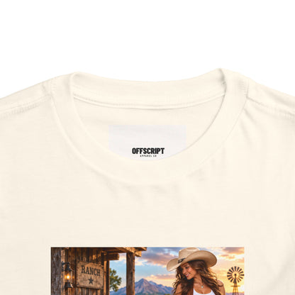 Toddler Tee — "Howdy Ma'am" Cowgirl Graphic Kids Shirt