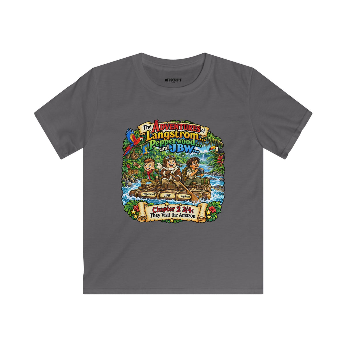 Kids Adventure Tee — 'The Adventures of Langstrom & Pepperwood' Vintage Storybook Graphic